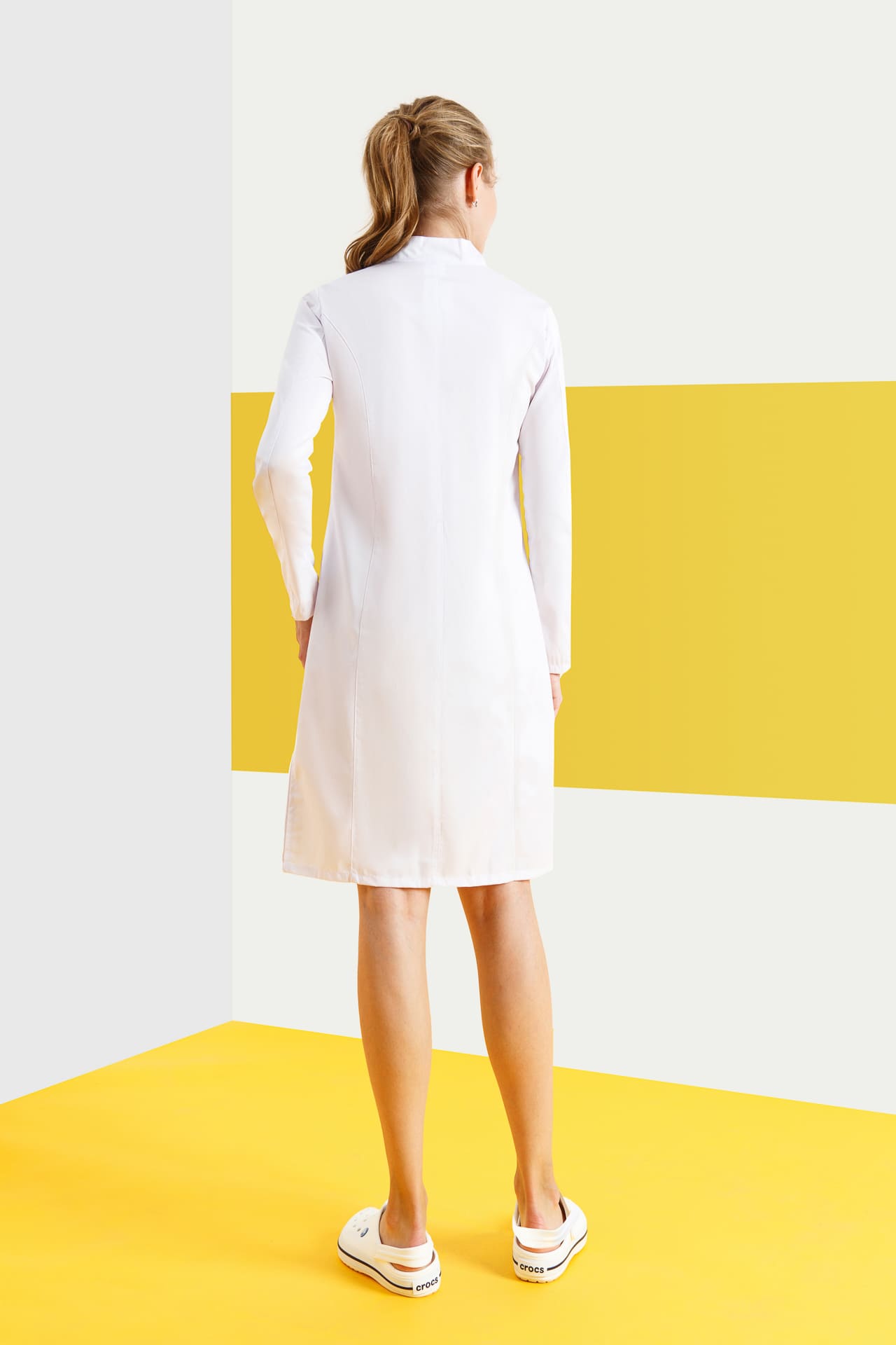 4957334 Халат "Элегант" белый  Медицинская одежда  размер 48 Спецодежда  - Вид №4