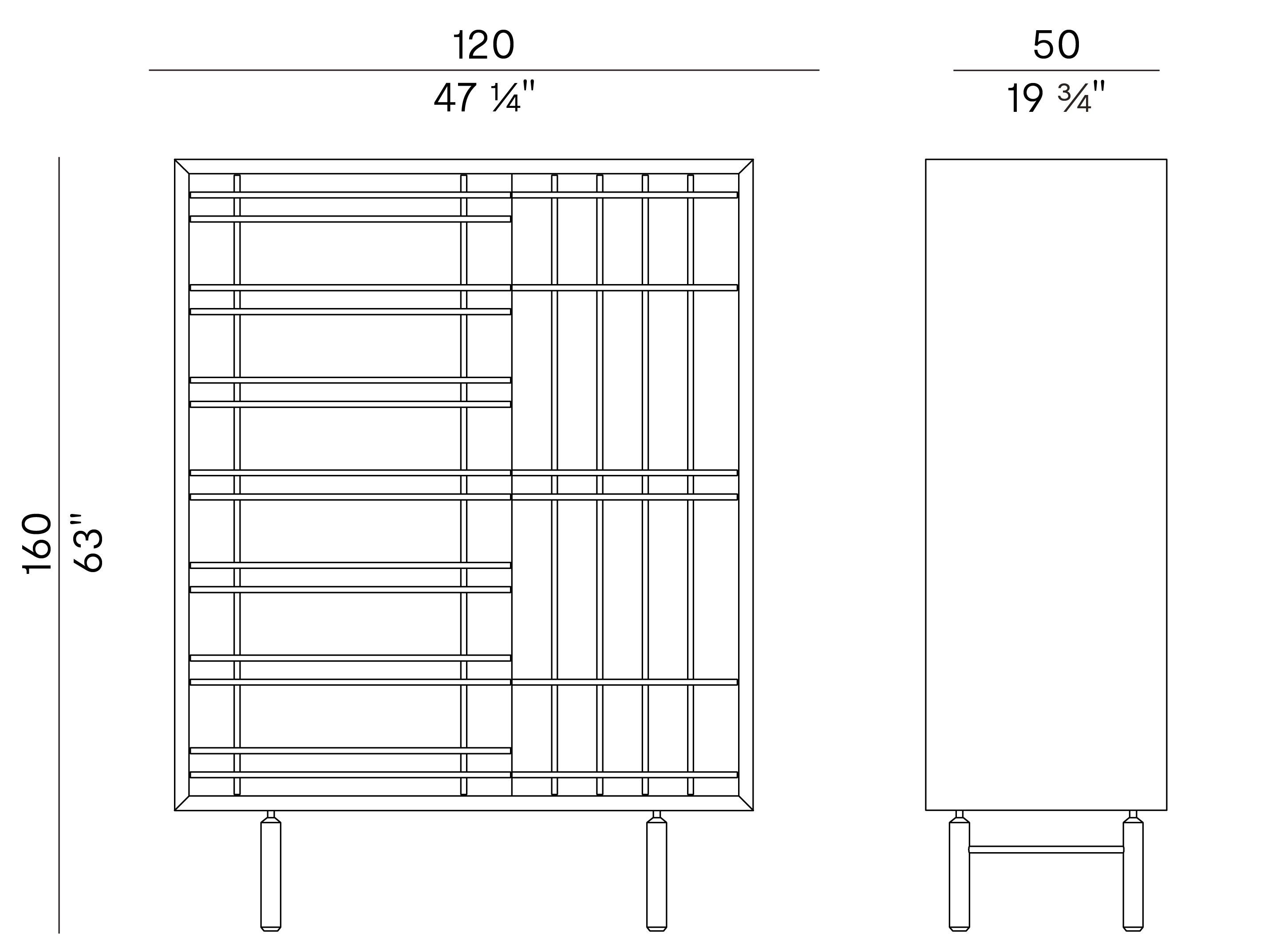 Деревянный и стеклянный шкаф с раздвижными дверями Potocco Sen ARCH-00033505 - Вид №6