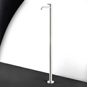 Смеситель для раковины сталь глянцевая с черной ручкой Toki Radomonte TKI7LCIL12