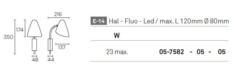 Стальной настенный светильник LedsC4 Organic ARCH-00064378 - Вид №1