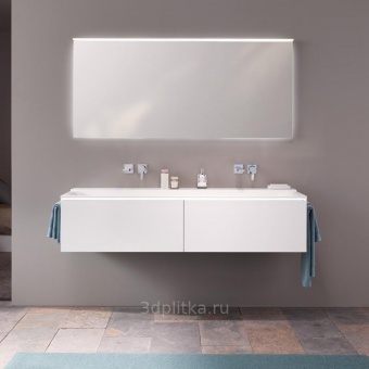 427060016 Подвесная раковина настенная прямоугольная Keramag  белая  - Вид №2