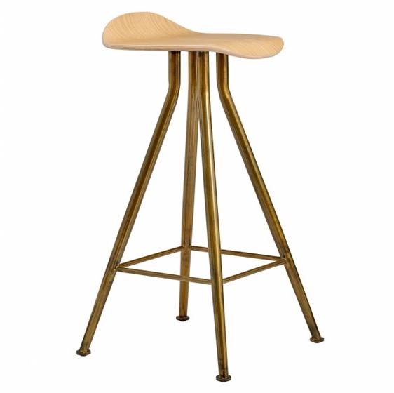 NORR11 Высокий табурет с железным основанием и дубовым сиденьем sun-id-1497951 - Вид №1