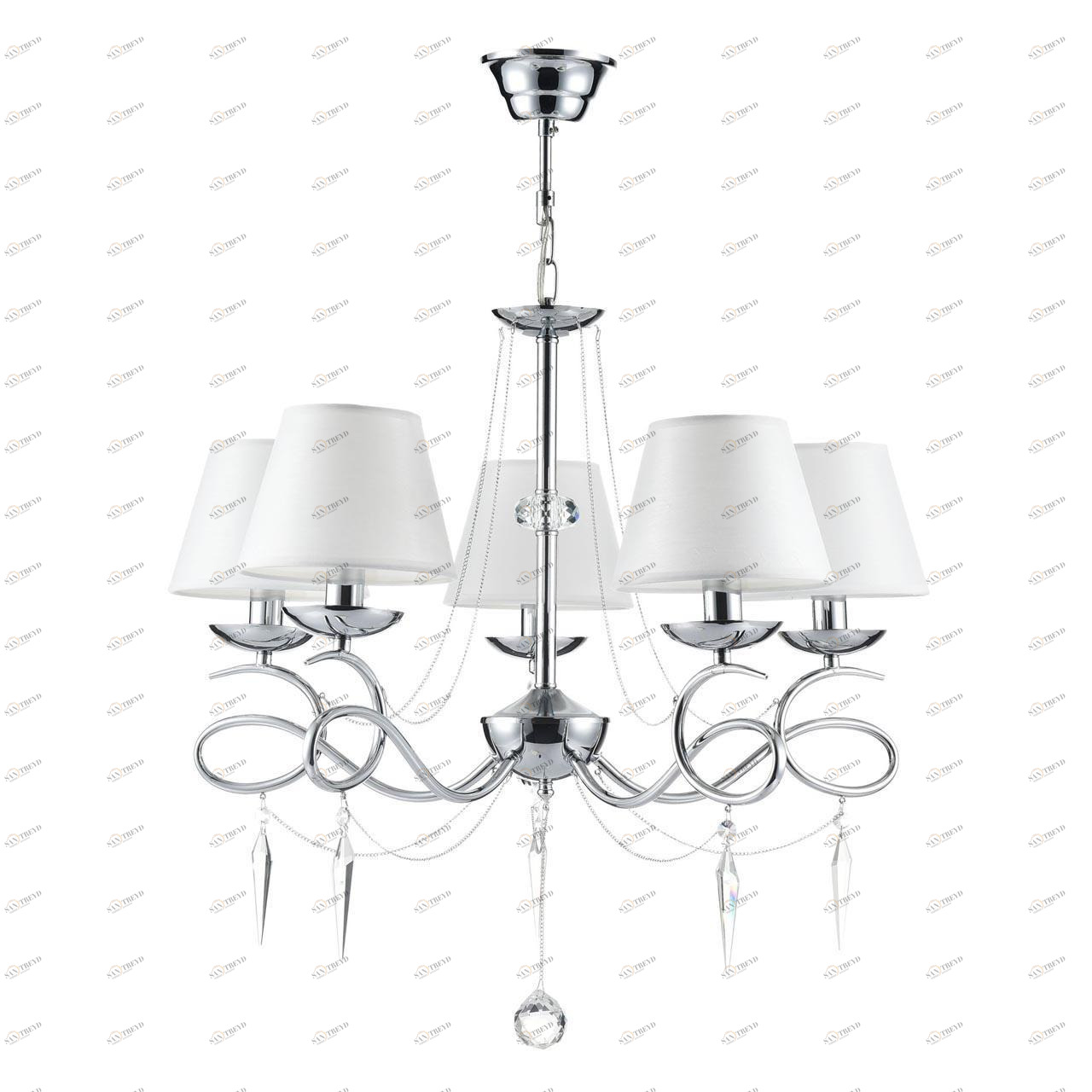 Подвесная люстра Freya Haley FR2909-PL-05-CH FREYA HALEY 186734 Белый 