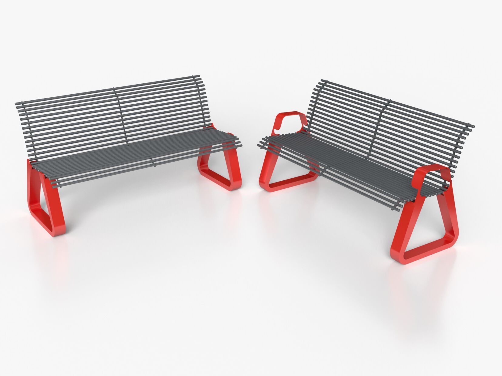 Оцинкованная стальная скамья со спинкой Viscio Urban Design GINGER ARCH-00123550 - Вид №13