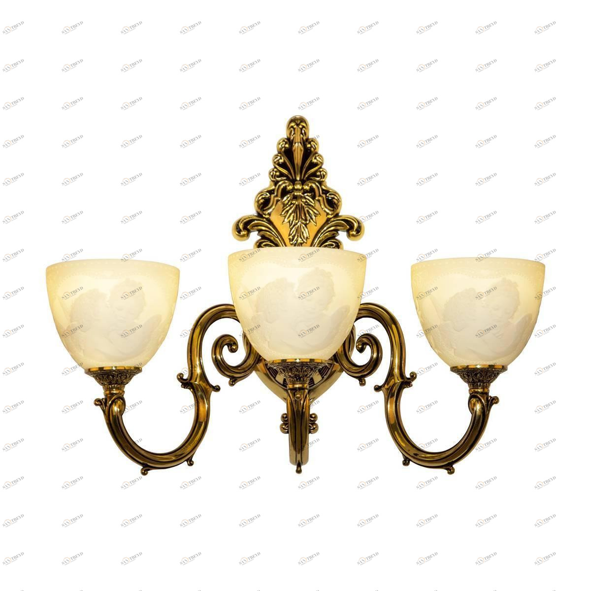 Бра настенное бежевое Bohemia Ivele 7203B15 Angel BOHEMIA IVELE ПОД СТАРИНУ 00-3889097 Бежевый 