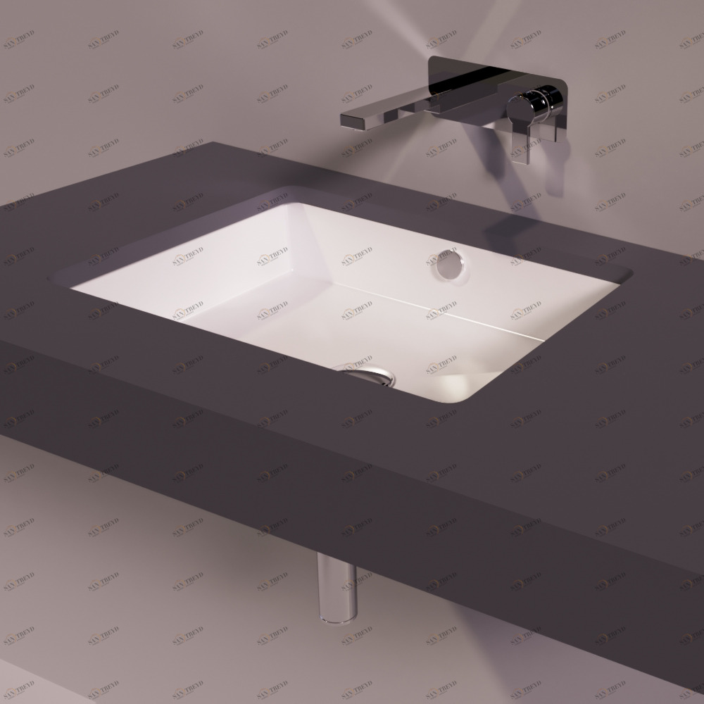 S59BIANCO Накладная раковина под столешницу  прямоугольная Simas Agile