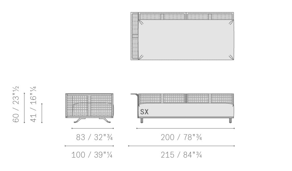 Ткань съемный садовый диван Poltrona Frau Boundless Living Outdoor Collections ARCH-00134649 - Вид №35