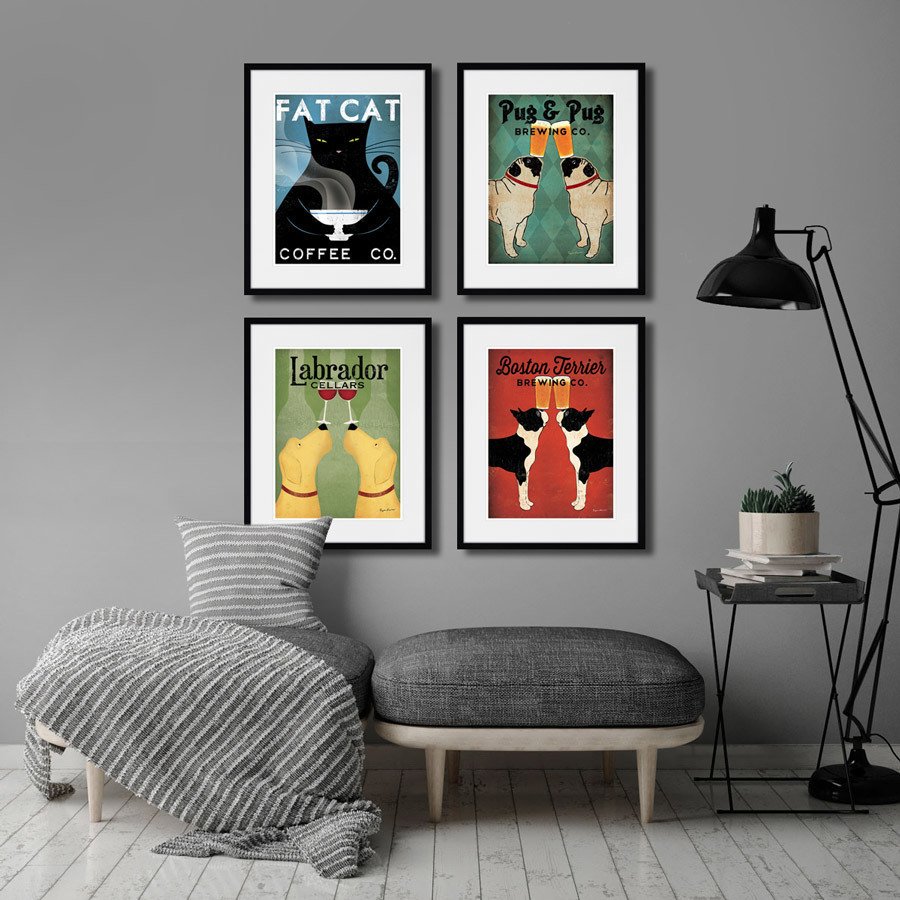 Картина 52х42 см Pug and Pug Brewing Co. КАРТИНЫ В КВАРТИРУ  00-3894690 Зеленый  - Вид №2