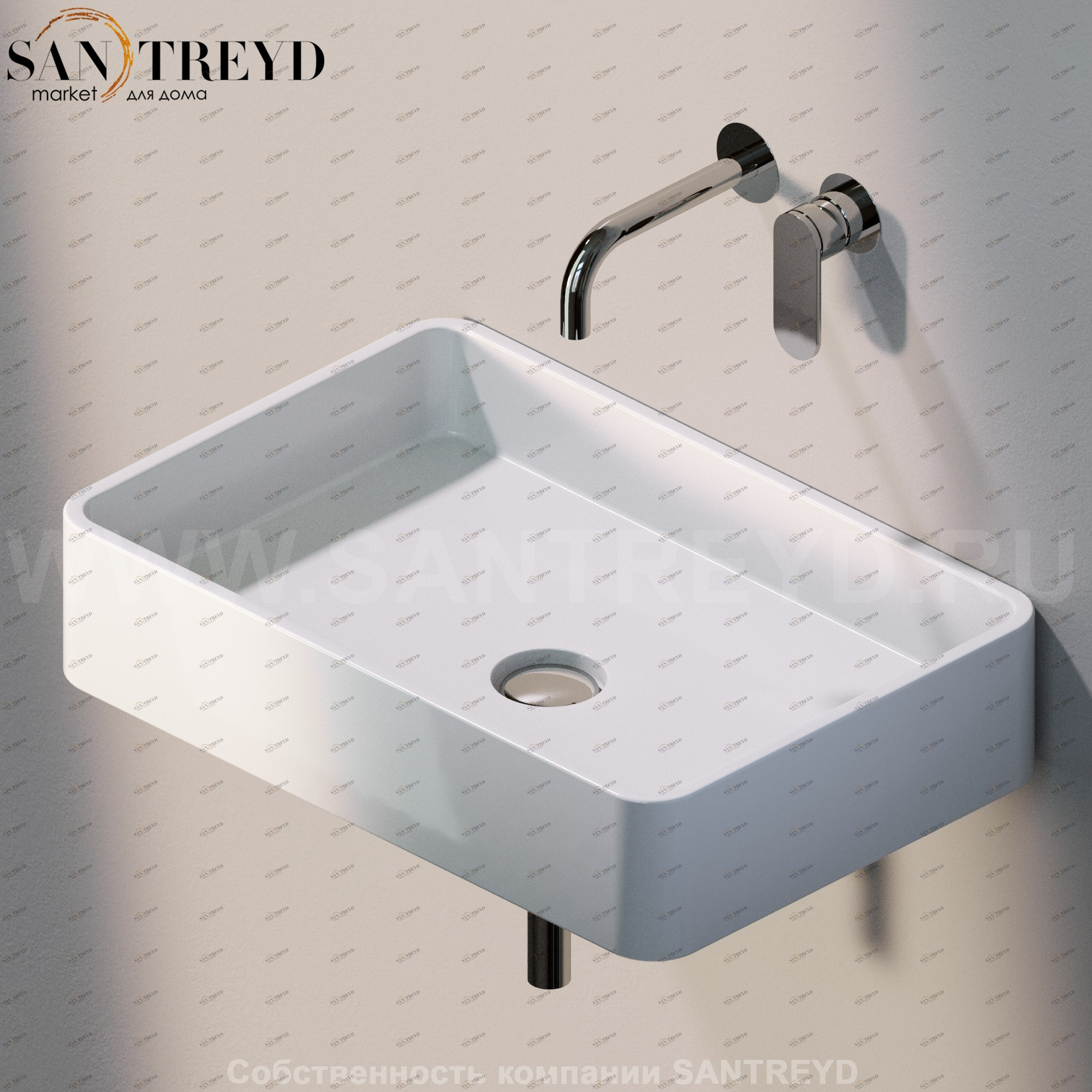 MWL609016 Подвесная раковина настенная прямоугольная Ceramica Flaminia Miniwash белая