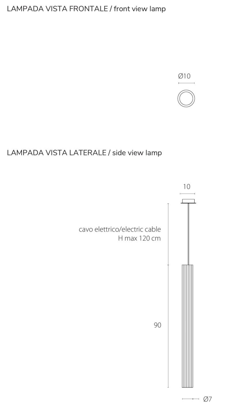 Подвесной светильник из стекла pyrex canneted RIFLESSI Tube ARCH-00024730 - Вид №1