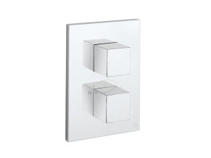 Термостатический смеситель для душа с 2 отверстиями и пластиной