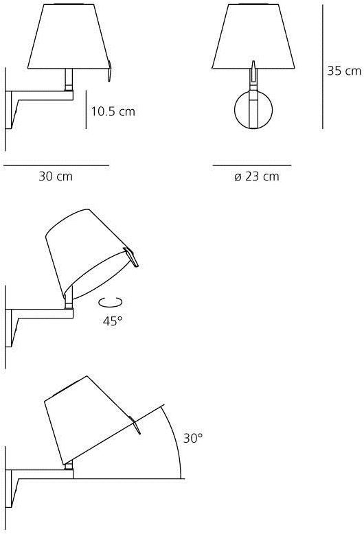 Artemide Настенный светильник регулируемый галогенный Melampo sun-id-1356592 - Вид №1