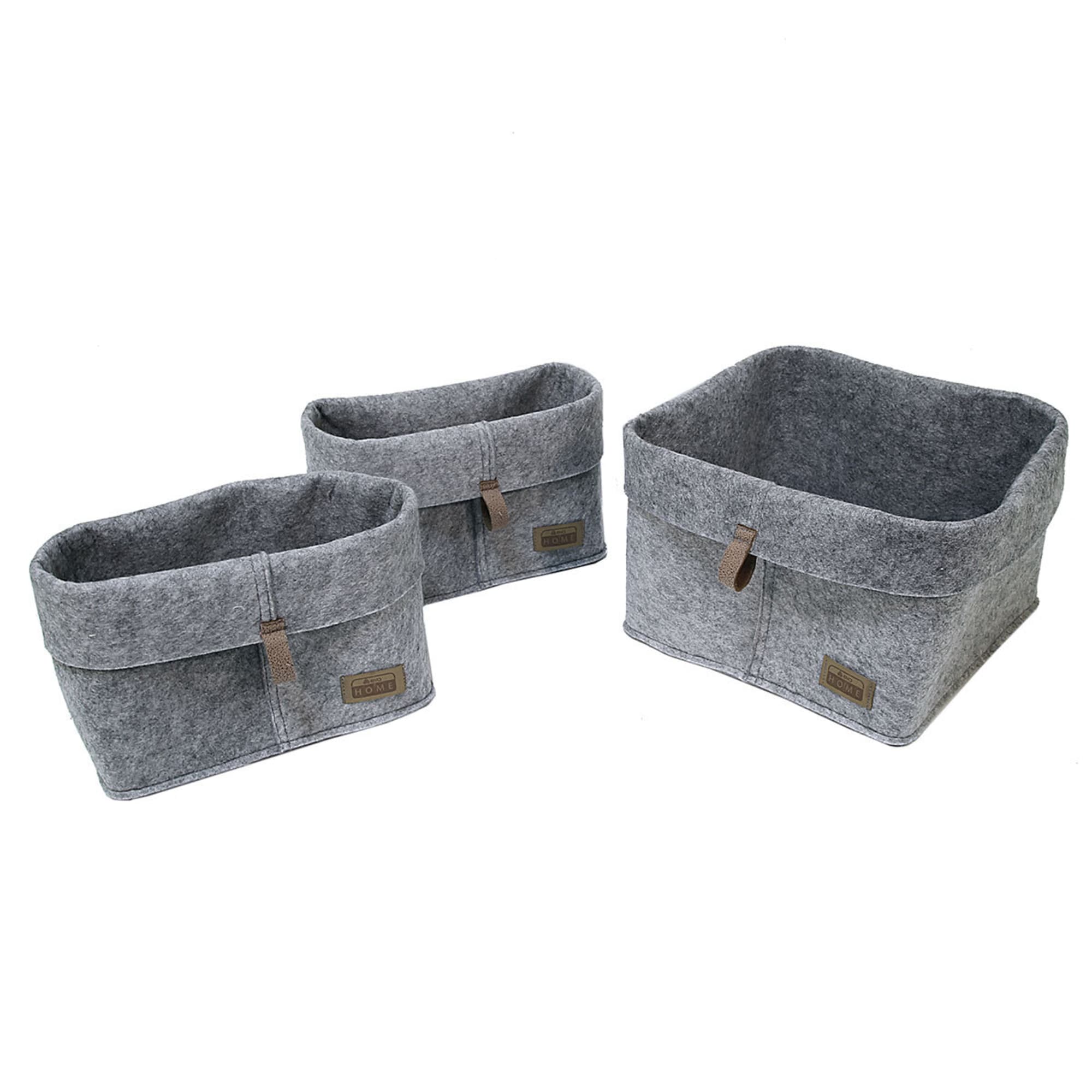 85324726 Корзинка квадратная Elegance 28x24x28 см 3 шт. нет Santreyd  - Вид №1