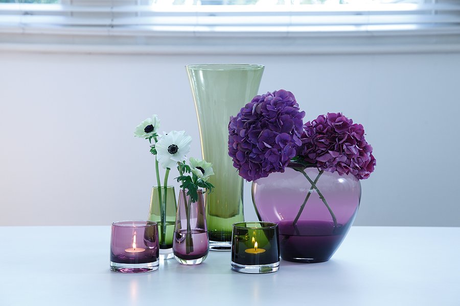Ваза в форме бутона flower colour 14 см фиолетовая LSA INTERNATIONAL - 253390 Фиолетовый  - Вид №1