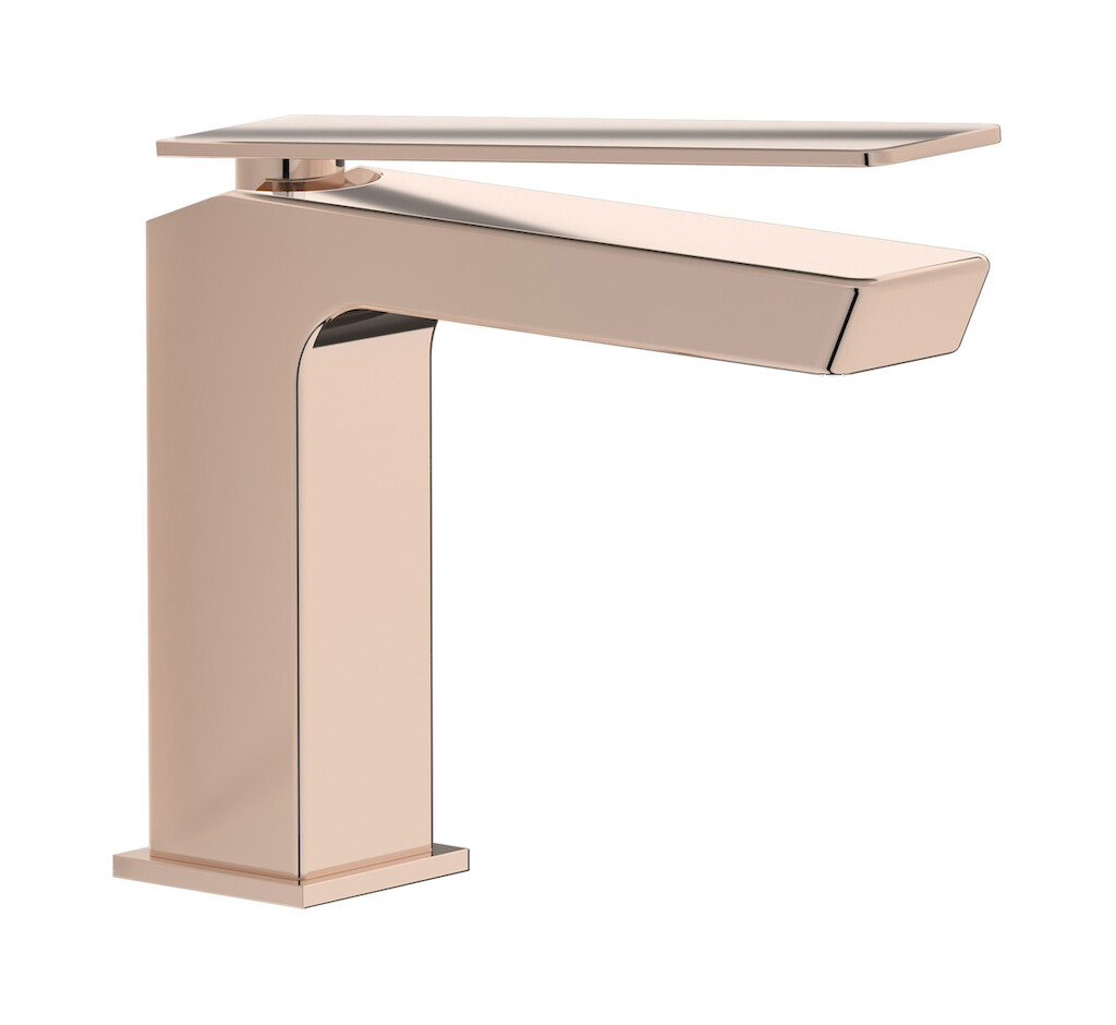 Смеситель для раковины на 1 отверстие в комплекте с донным клапаном WE ARE IB k3200rs Rose Gold K3