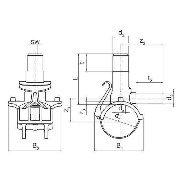 SANIT 852700210220323 врезки под давлением  - Вид №1