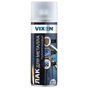 Лак аэрозольный полиуретановый Vixen для металла 276 г
