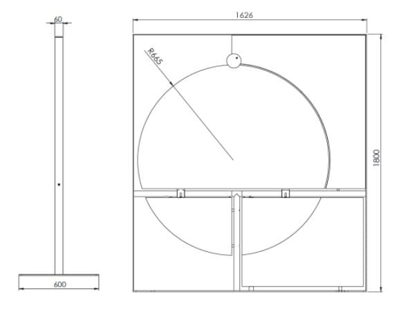 Перегородка трансформируемая в рабочее место со звукопоглощающими панелями SITIA UNA ARCH-00074114 - Вид №2