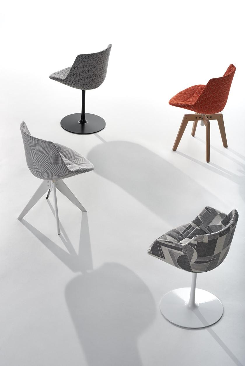 MDF Italia Вращающийся стул обитый тканью на жердочке Flow sun-id-1430887 - Вид №6