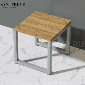 Effegibi LINEA ALU Скамейка 2 сегмент на регулирумых ножках из тика HA65100006