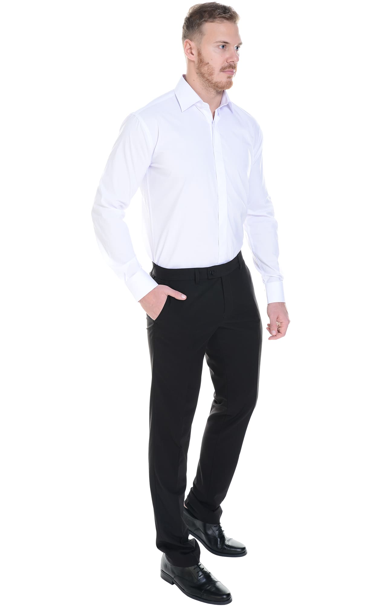 62461 Рубашка мужская  white El-Risto  Корпоративная одежда  размер 39/176-182  - Вид №12