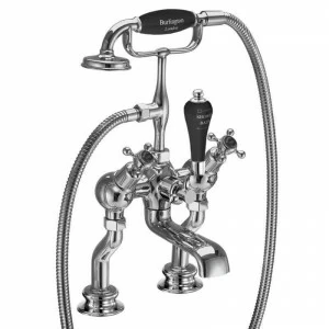 Смеситель для ванны "под наклоном" с ручным душем, Regent, набортный [CLR19 BLA] Regent Burlington T9-QT BLA, T18, T1 BLA, T4A