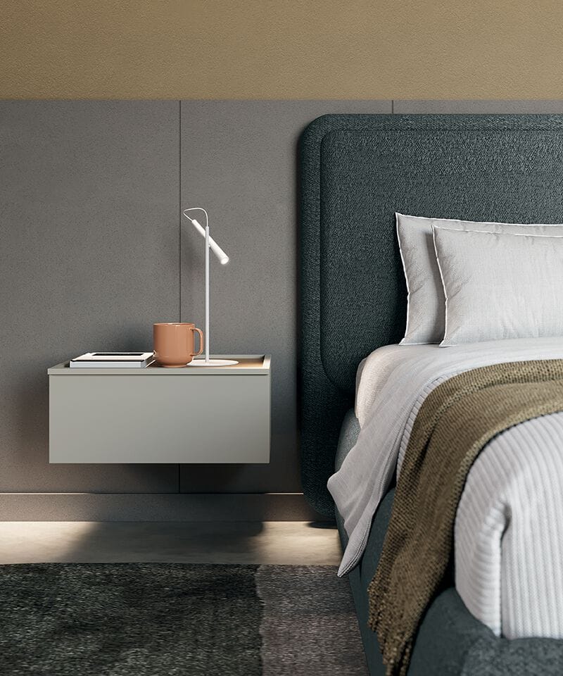 Двуспальная кровать из ткани с мягким изголовьем Febal Casa OPUS ARCH-00102440 - Вид №9