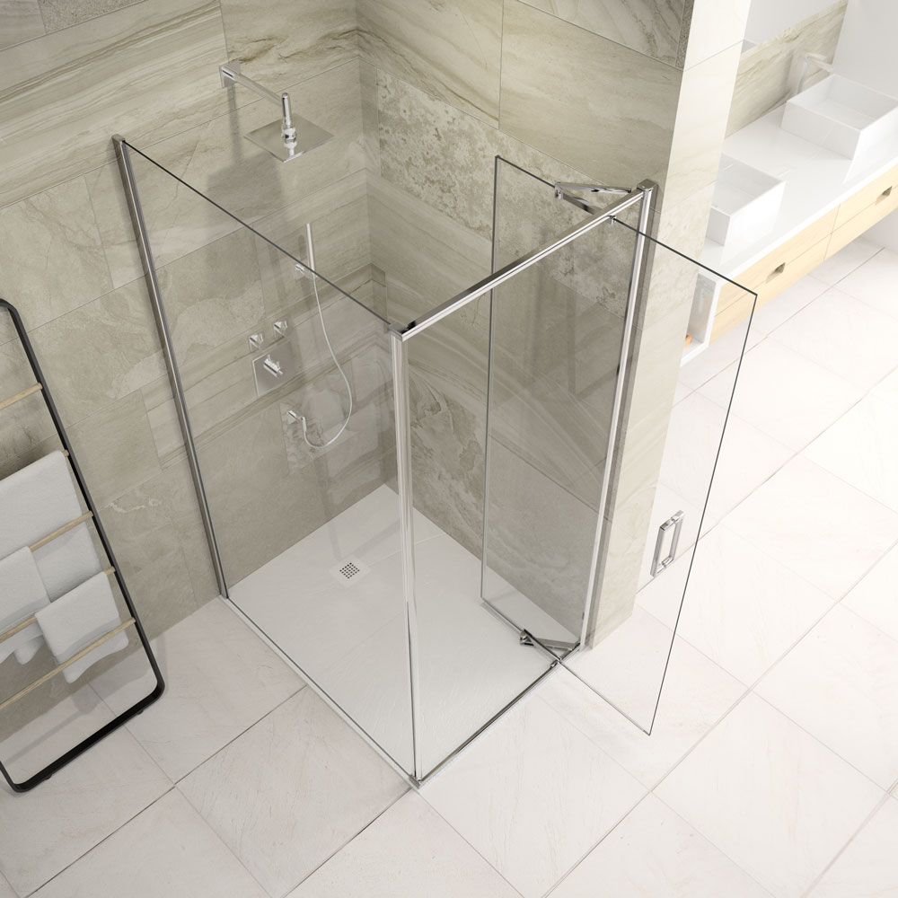 Торцевая панель для монтажа с дверью AR8SP90NF Merlyn Arysto Хромированный 