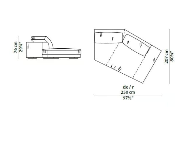 Кожаный модульный диван In Stock Baxter ARCH-00128646 - Вид №8