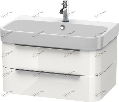 H2636502222 Happy D.2 Тумбочка подвесная Белый глянцевый декор Duravit