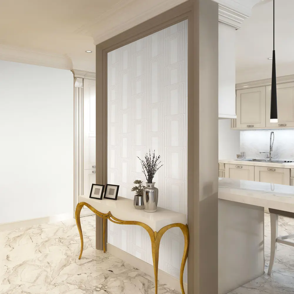 Обои флизелиновые Ар-деко 1.06х10 м цвет белый ED 4376-2 EURO DECOR Парламент STLM-2022323 - Вид №2