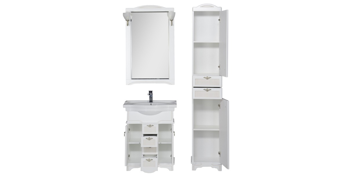 Комплект мебели Aquanet Луис 70 белый 00172686 - Вид №2