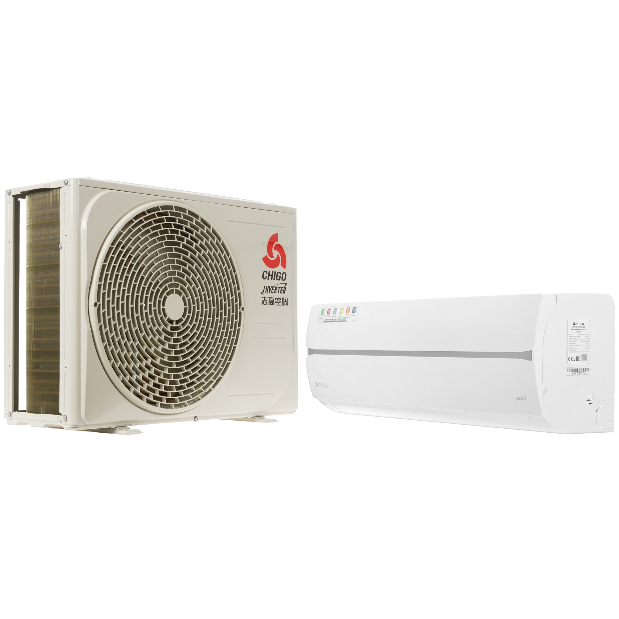 9025311 Кондиционер настенный сплит-система Chigo KING CS-35V3A-1C172/CS-35V3A-1C172 белый STDN-0064548