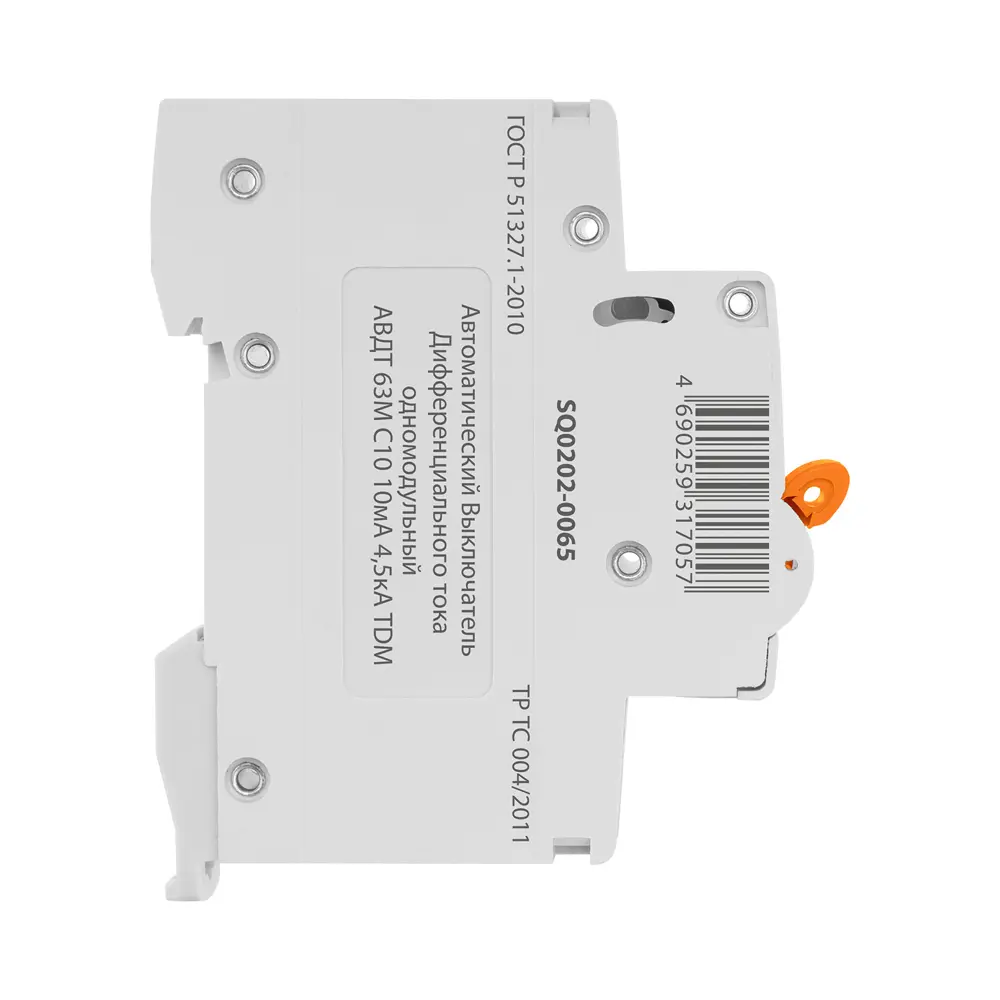 Дифференциальный автомат TDM Electric 63М 2P C10А 10мА 4.5кА 89347140 STLM-1458812 - Вид №3