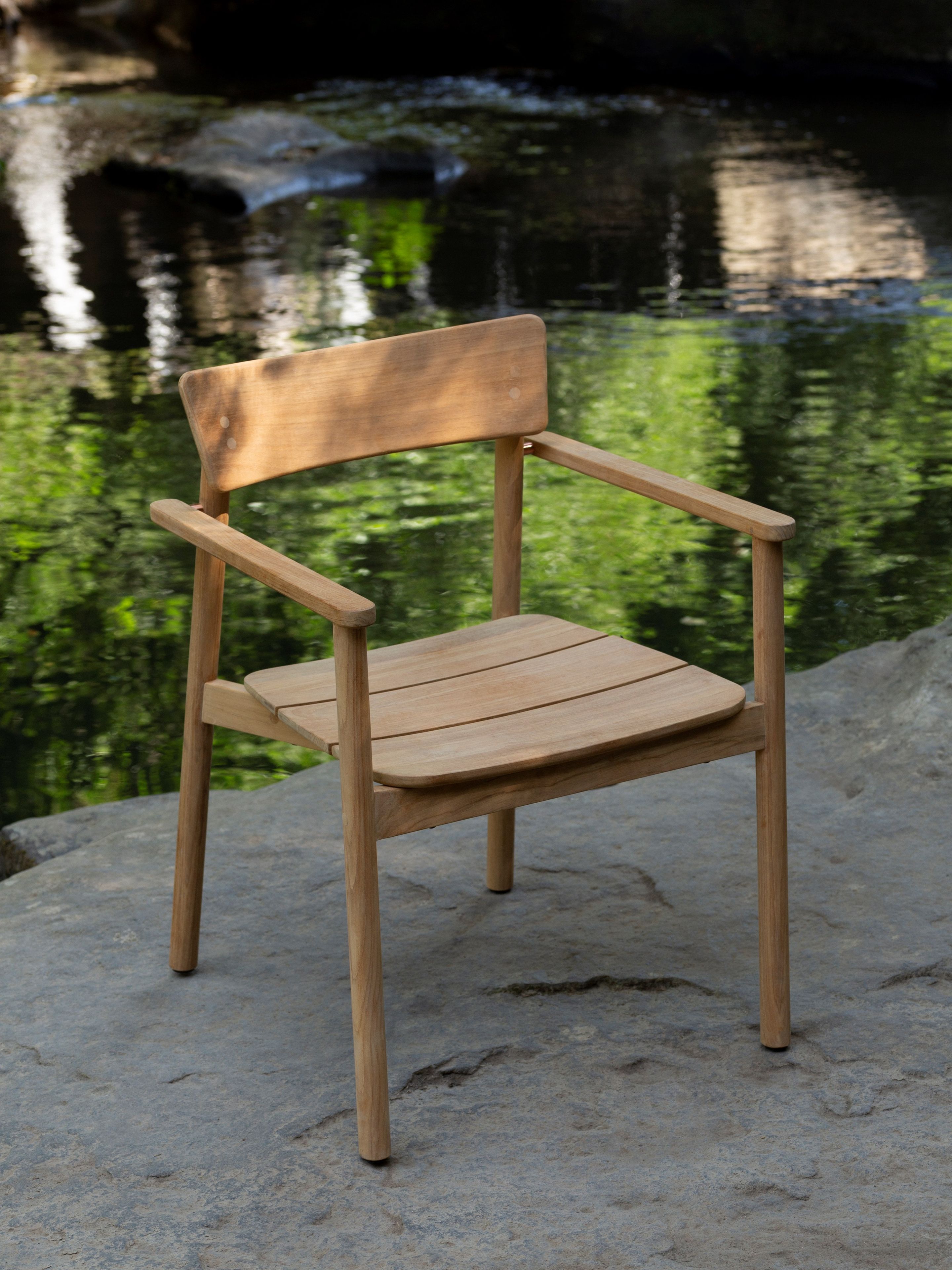 Садовое кресло из тикового дерева с подлокотниками Unopiù Pevero ARCH-00119319 - Вид №7