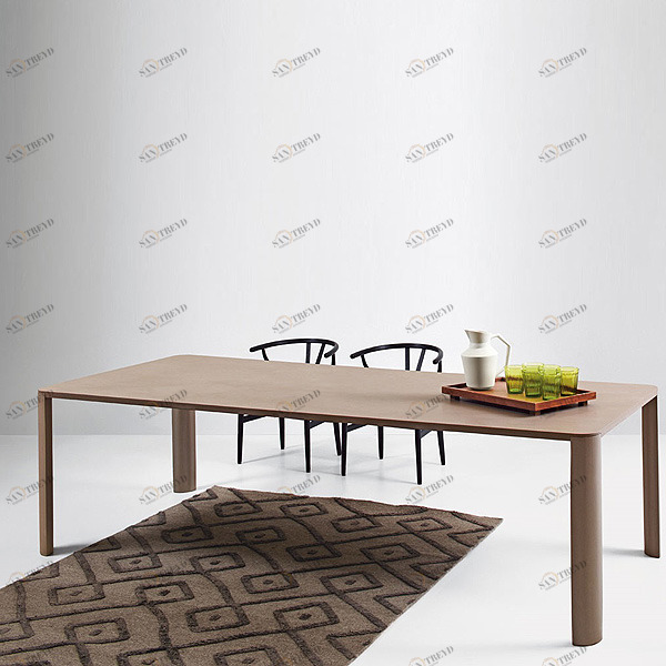 СТОЛ ОБЕДЕННЫЙ ИЗ КАМНЯ MAHON 220X100 СМ SAND BROWN Neutra Design MT22010011