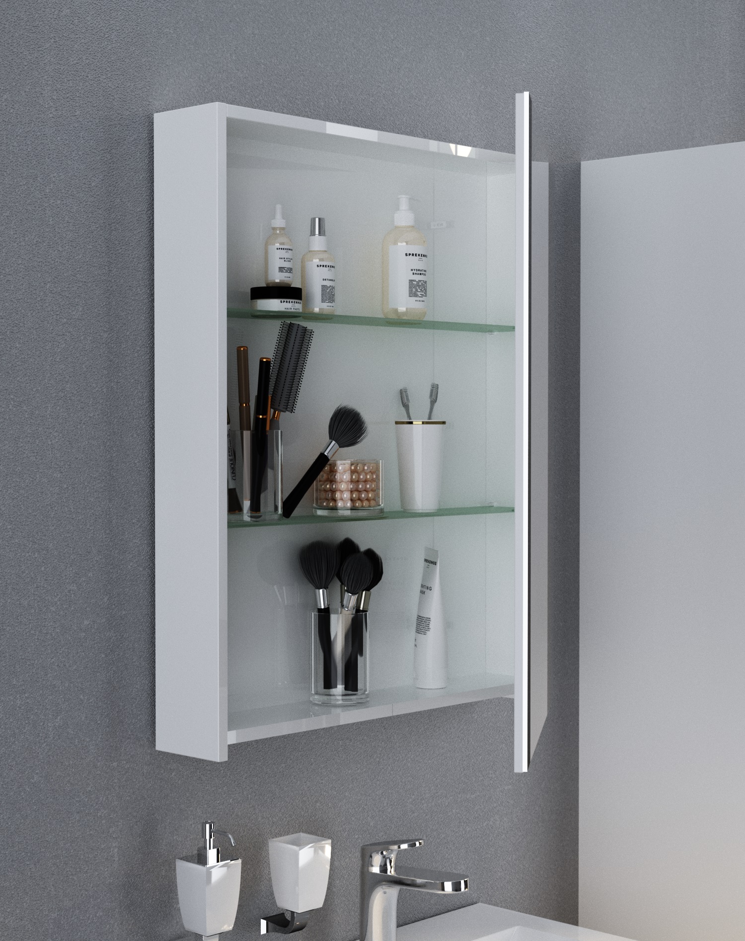 У29560 Зеркало Соната 60 Белый глянец, 1д 1 Marka Соната  - Вид №1