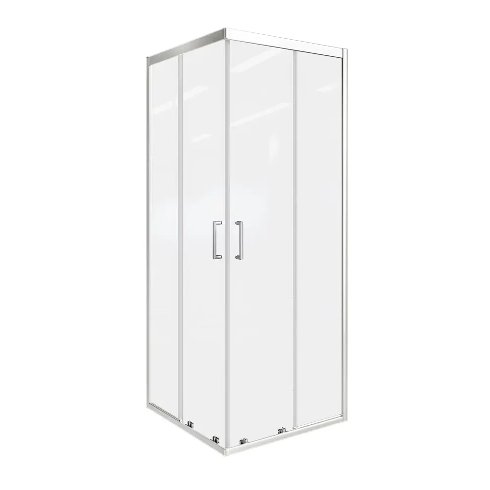 Душевая ширма Makiato квадратная 80x80x190см цвет профиля хром раздвижная стекло 5мм прозрачное Santreyd Makiato New STLM-2173904