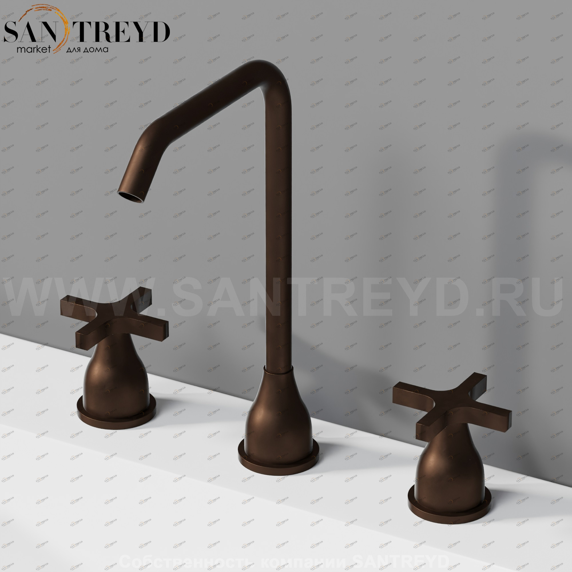 Смеситель AMEM315BR MEMORY для раковины бронзовый Agape