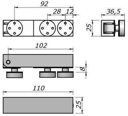 Nuova Oxidal Петля для душевой кабины sun-id-1421477 - Вид №1