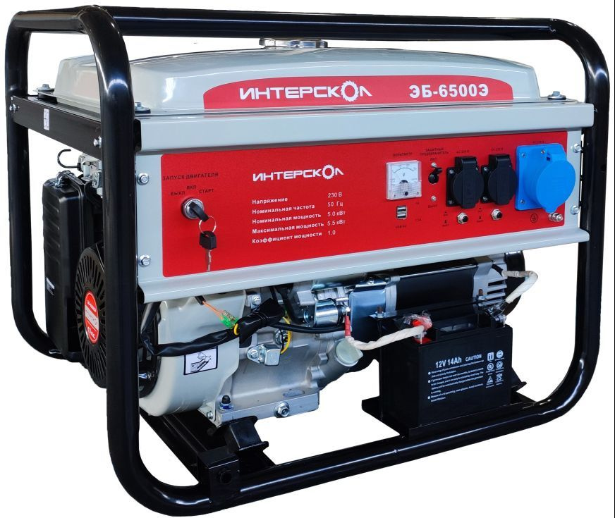 Электрогенератор   бензиновый Интерскол ЭБ-6500Э 9106296 STDN-0026141