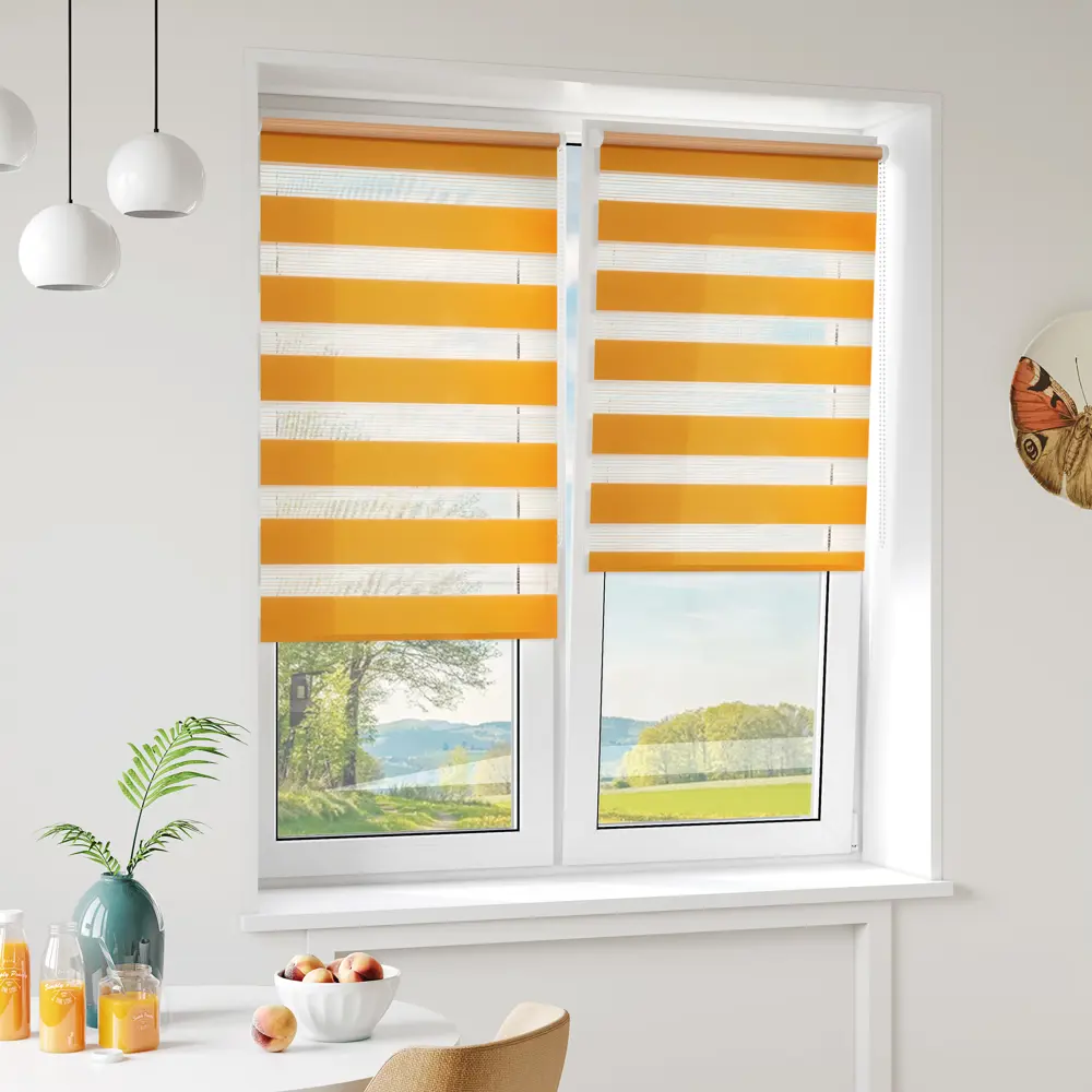 Штора рулонная день-ночь Мелоди 80x175 см охра MIAMOZA STLM-2004514 - Вид №2