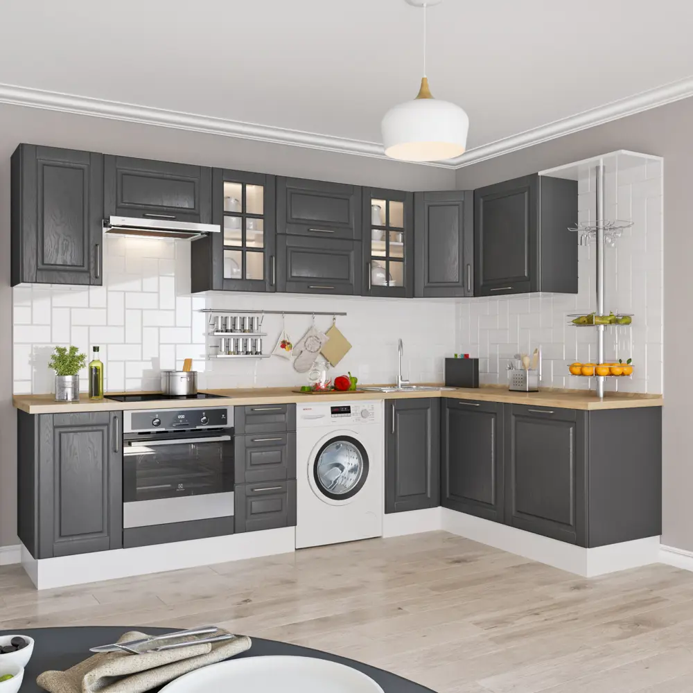 Дверь для шкафа Delinia «Леда серая» 33x92 см, МДФ, цвет серый STLM-2007251 - Вид №3