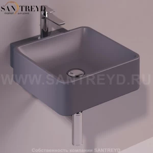 FL15ANTRACITEMATT Подвесная раковина настенная квадратная Simas Flow черная