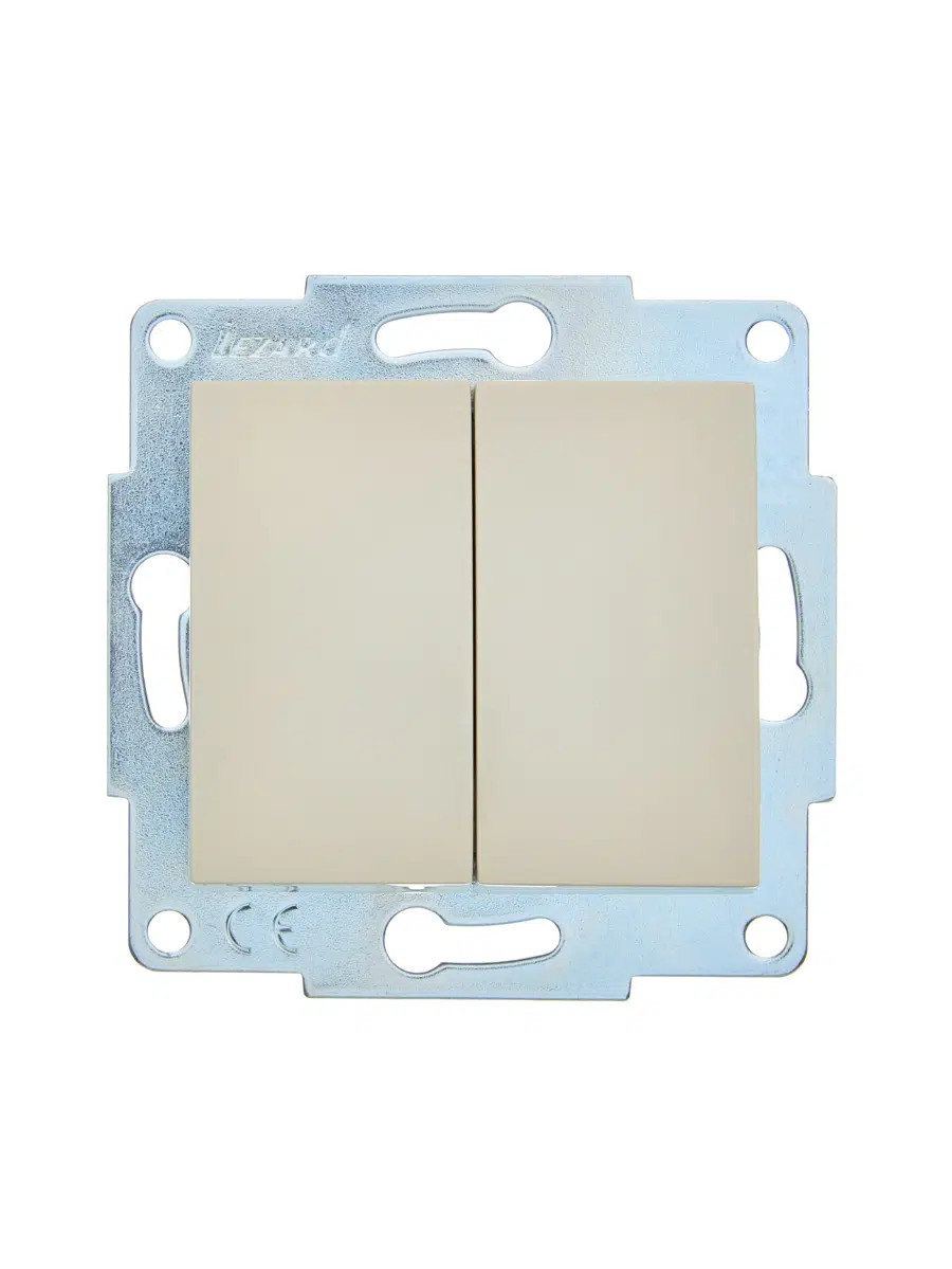 ASTI Выключатель двойной крем механизм LEZARD 7081-0388-101 - Вид №1