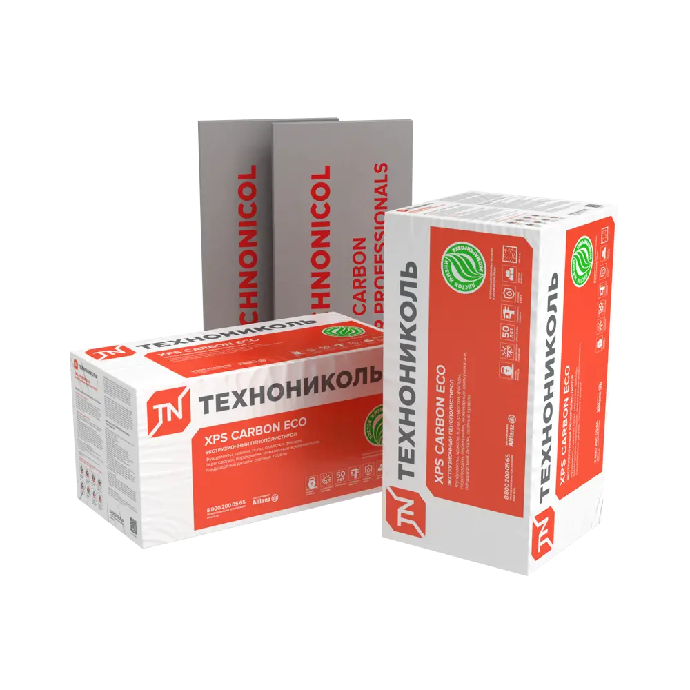 Экструдированный пенополистирол XPS 50 мм Технониколь Carbon Eco 580x1180 мм 0.68 м² STLM-2015231