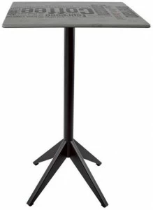 Vela Arredamenti Квадратный железный стол с 4-звездочным основанием по контракту