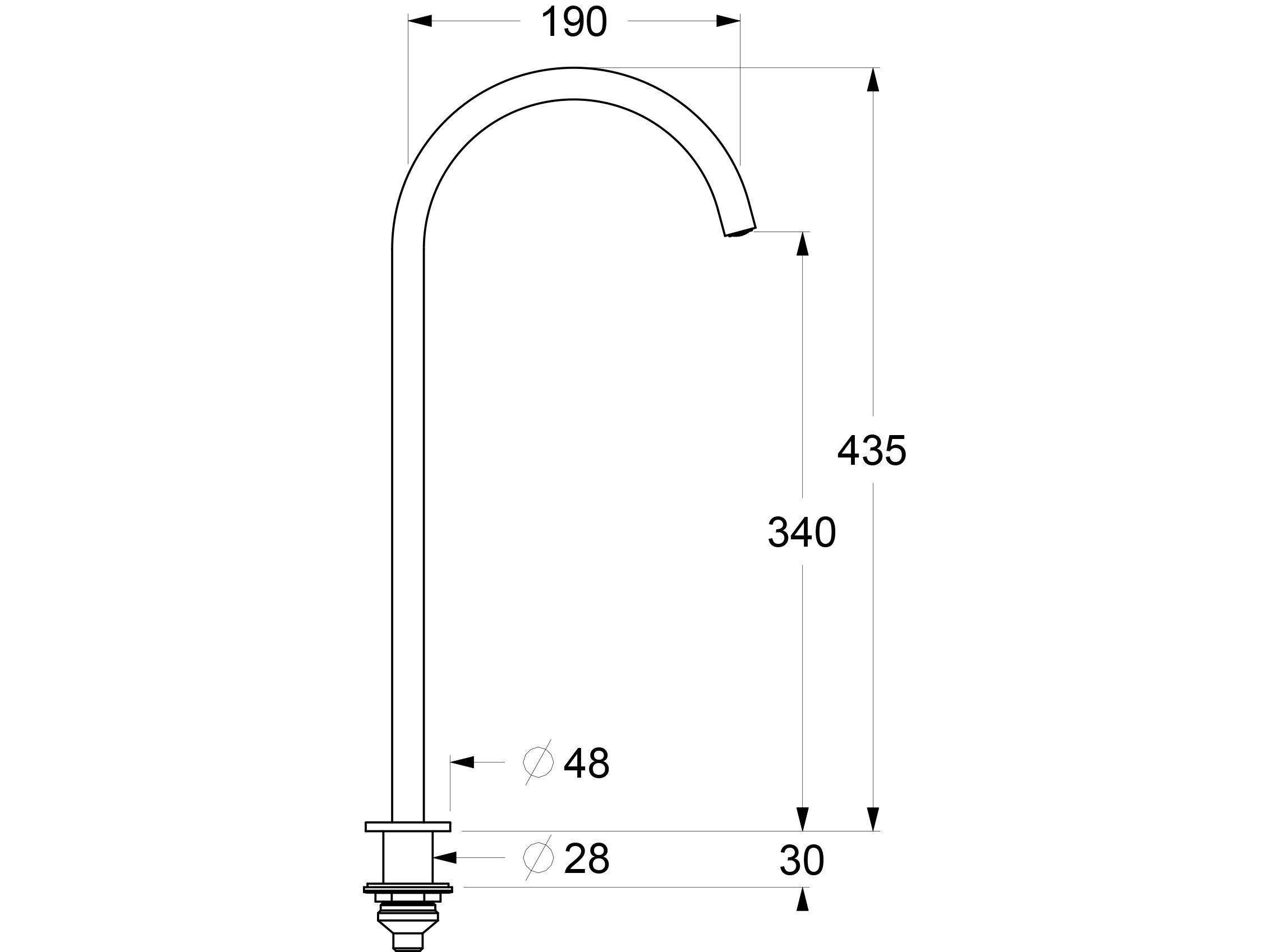 Дозирующий носик для столешницы GUGLIELMI RUBINETTERIE Sprint ARCH-00071686 - Вид №1
