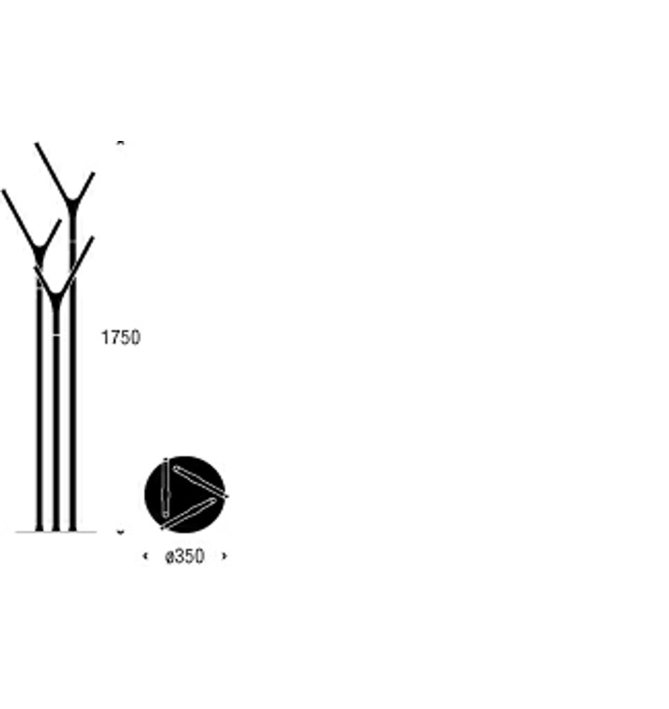 FROST WISHBONE Подставка для холла » черный / полированный Сталь Черный / полированный W1001-B  - Вид №6