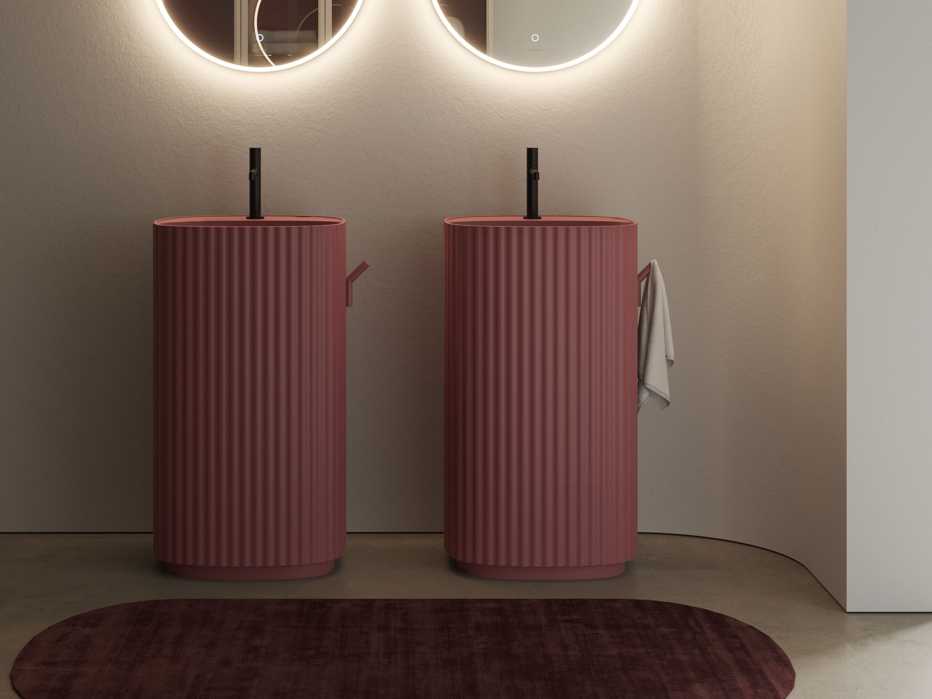 Отдельно стоящая раковина из Cristalplant® Ideagroup GIOVE ARCH-00120889 - Вид №2